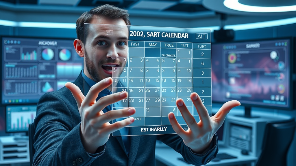 AI-powered content calendar interface for scheduling content in property services