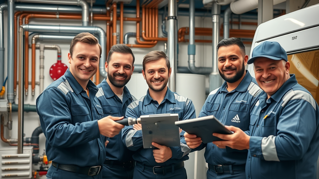 Expert Edward Serrell Plumbing & Heating Ltd team servicing commercial heating