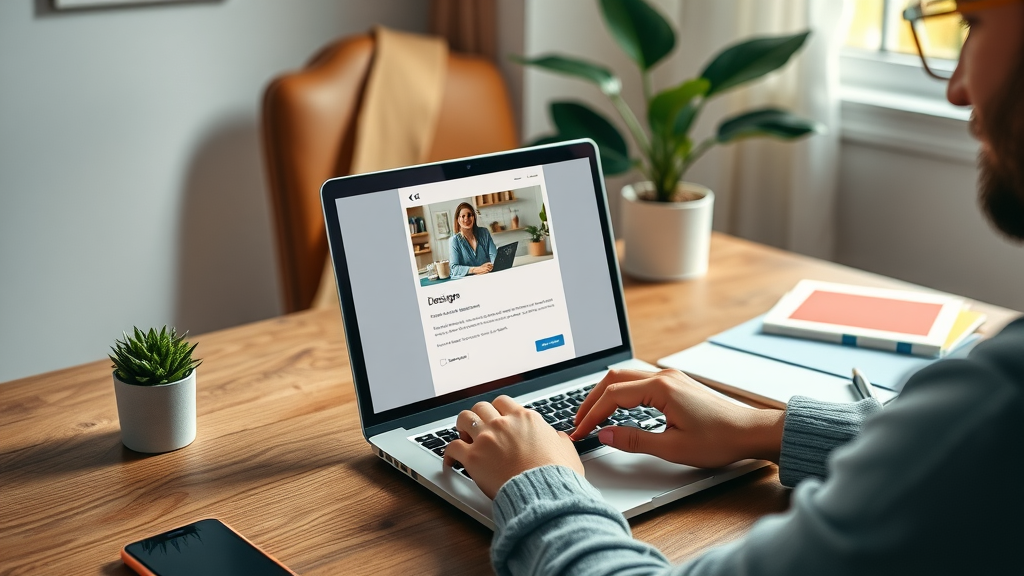 designer working on email sequence template for property services sales campaigns