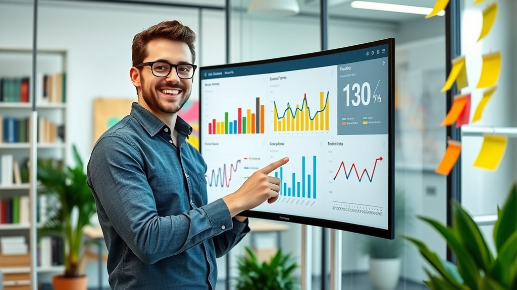 marketing pro analysing email sequence KPI dashboard with property services benchmarks