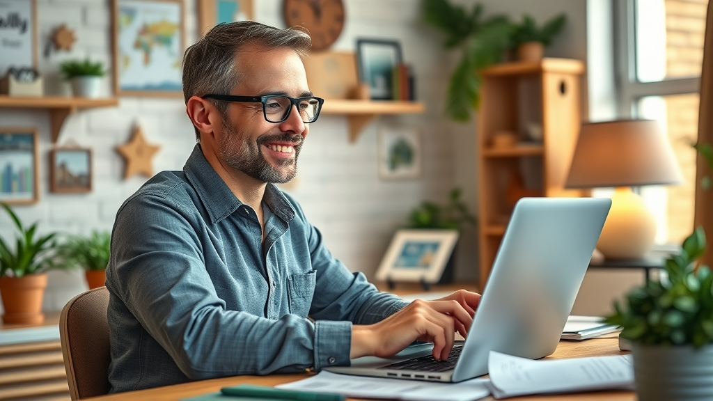 Property service owner optimizing Google Business Profile with AI-driven competitor review insights
