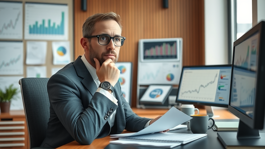 Thoughtful business owner analysing the challenges of integrating machine learning agents for local marketing